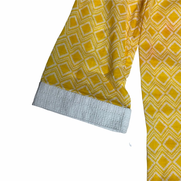 ShoshAnna Yellow/White Geometric Tunic CoverUp - Picture 14 of 15